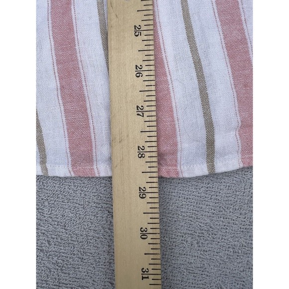 Splendid Stripe Top Women's Large Cream Pink Tan Sleeveless Rayon Button Top New - Picture 10 of 12